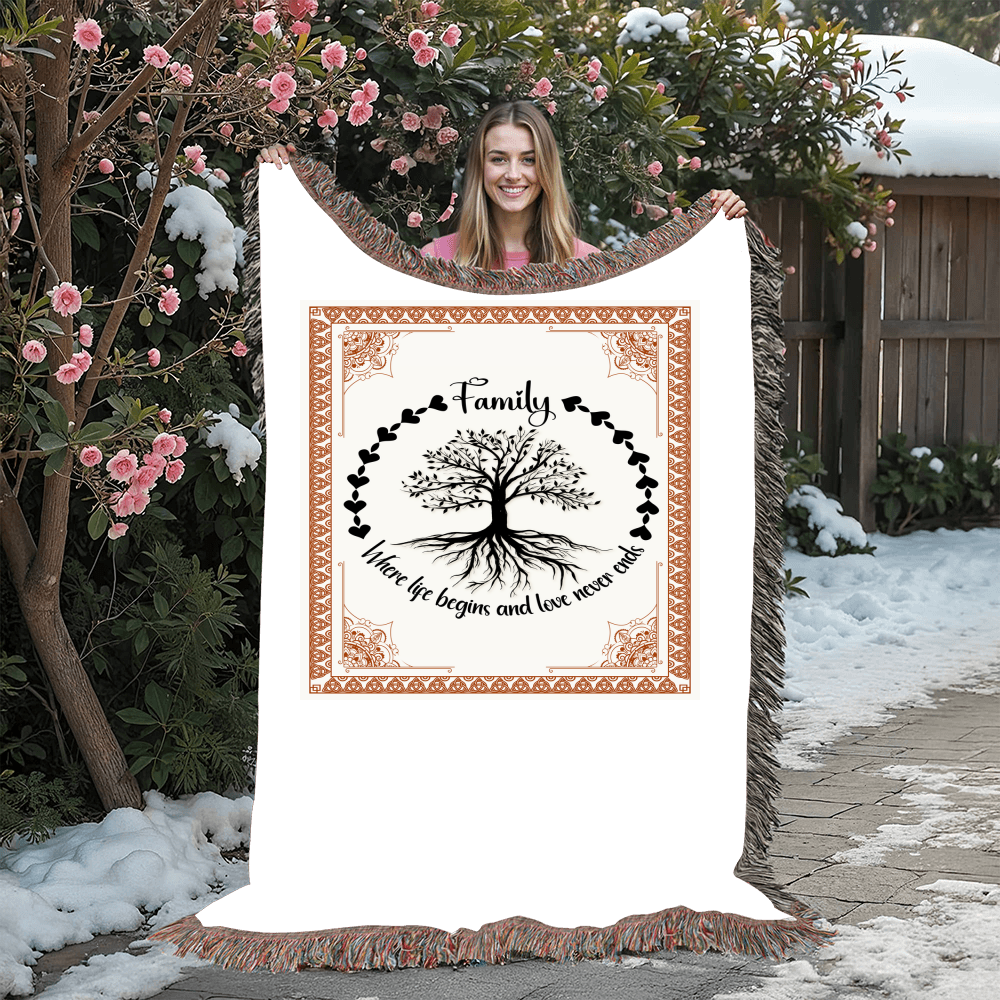 Family Roots, Celtic Tree Woven Blanket